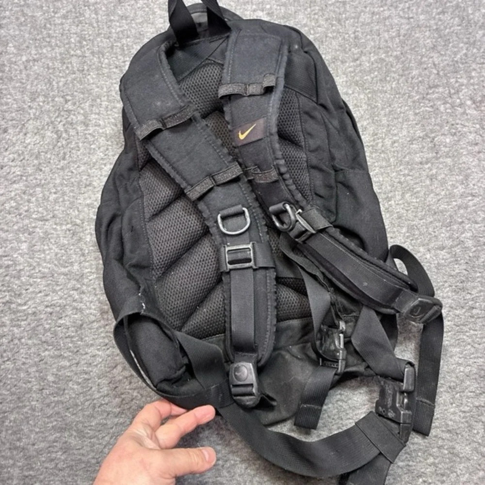 Vintage‎ 90s Nike ACG Small Backpack Black  Center Zip Gorpcore Hiking Gorp
